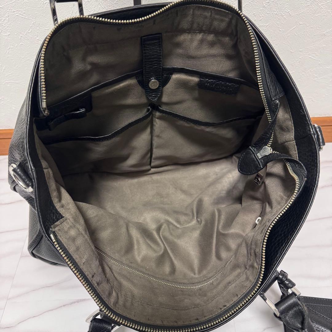 ペッレモルビダ メイデンヴォヤージュ 2way レザートートバッグ 黒 A4PC