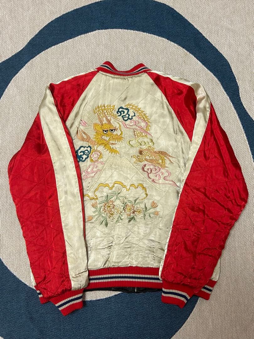 m*♡様 80s スカジャン リバーシブル キルティング 舞妓 富士山 アメカジ
