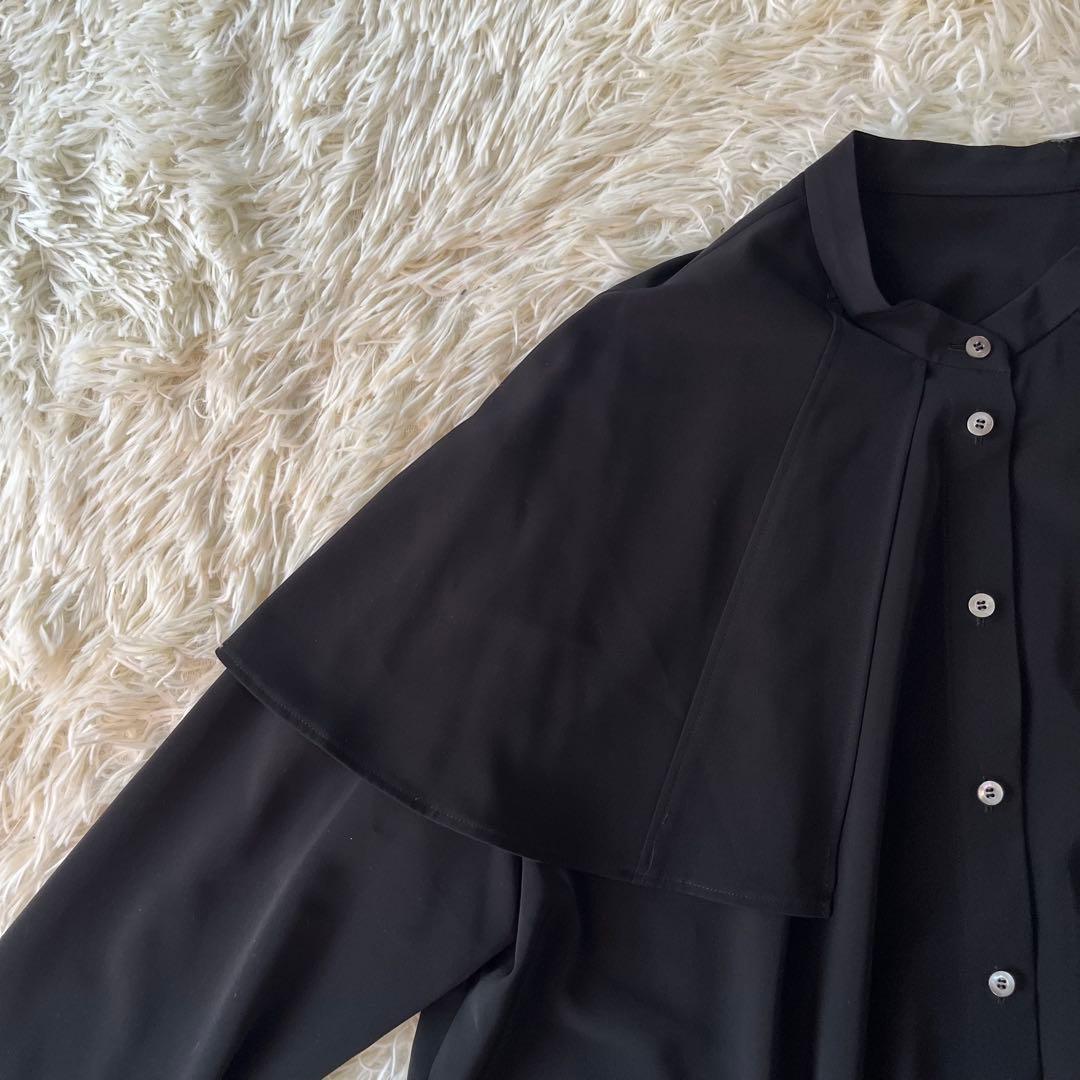 ADORE アドーア　ストレッチポプリン　黒　ブラウス　38 ゆったり