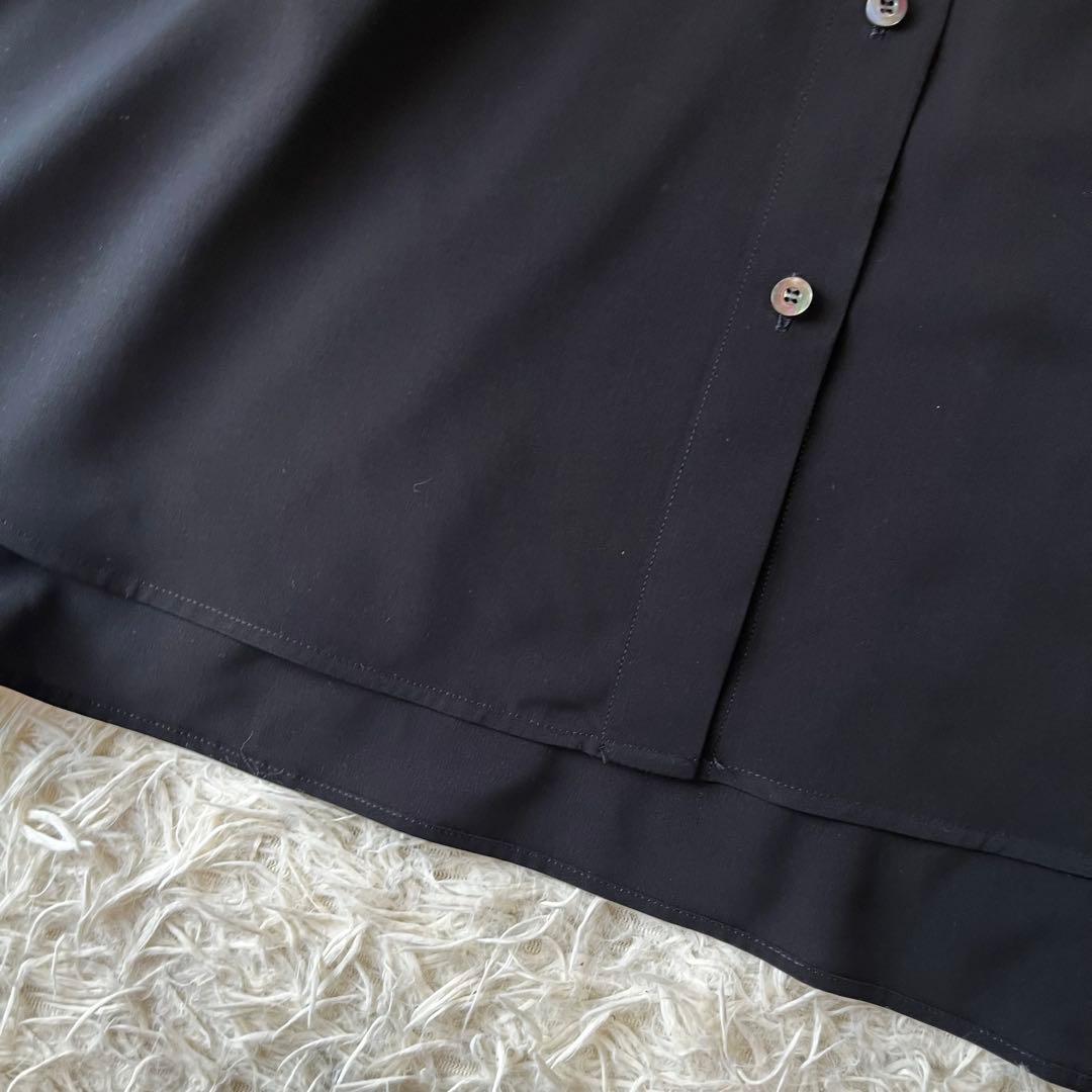 ADORE アドーア　ストレッチポプリン　黒　ブラウス　38 ゆったり