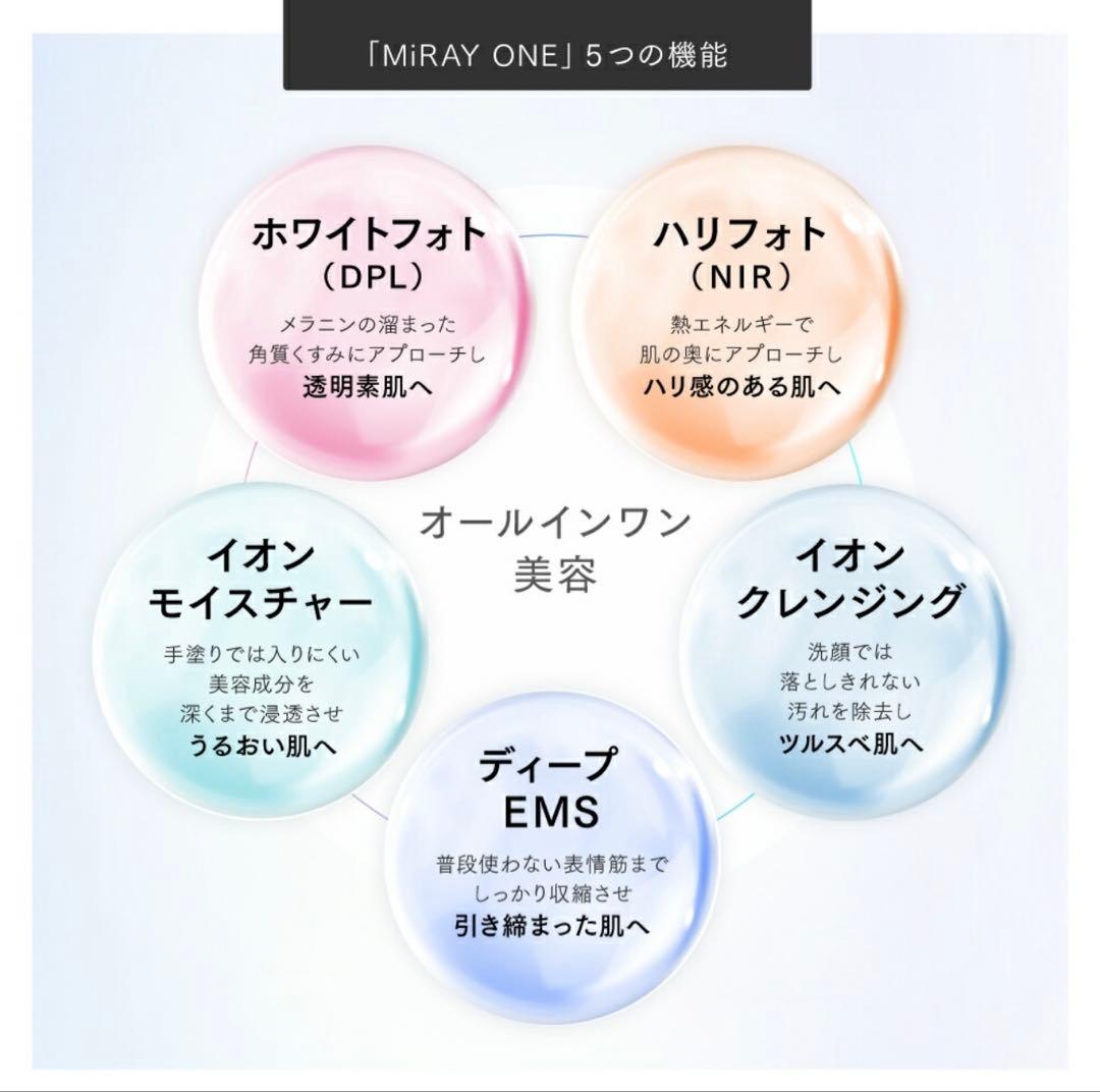 【新品未使用】MYTREX MiRAY ONE ホワイト 美顔器 美容保湿ゲル付