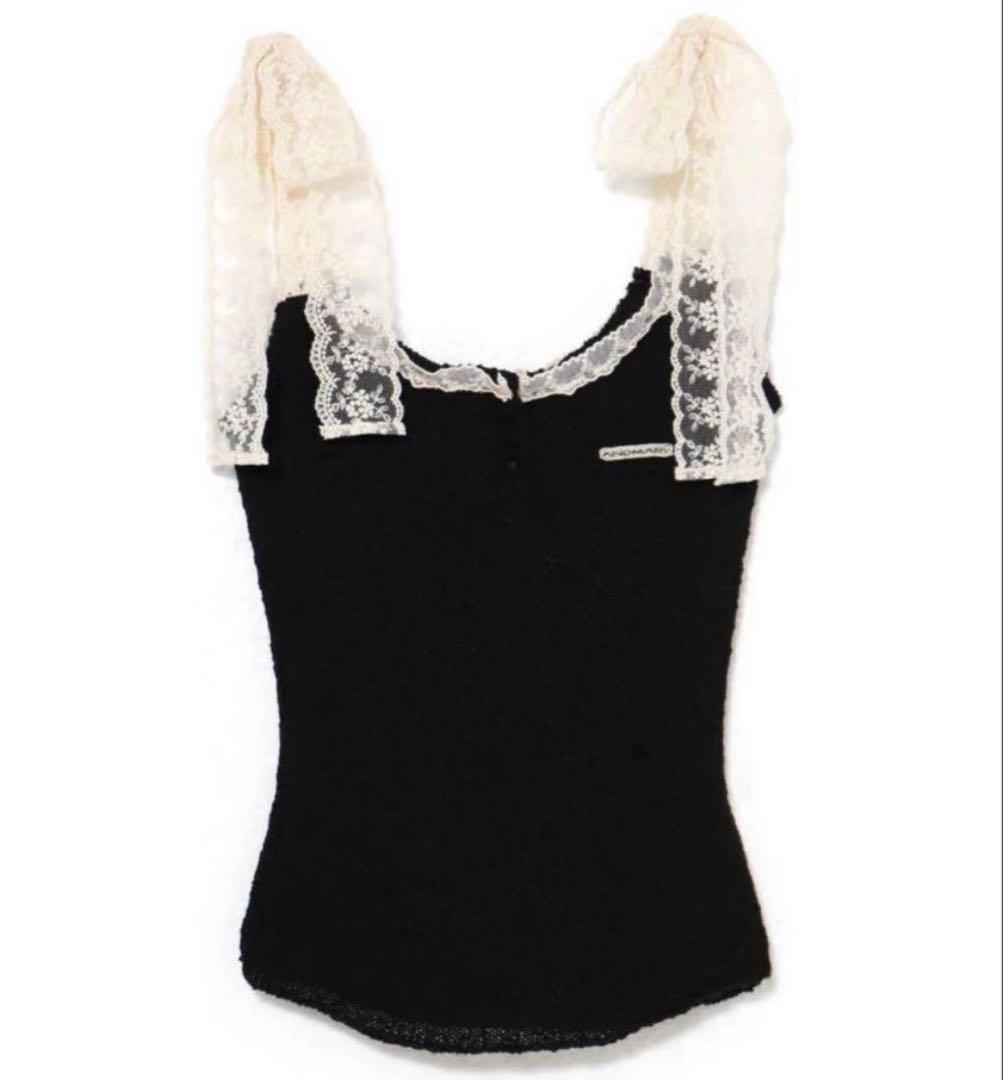 Cotton ribbon tank andmary black❷