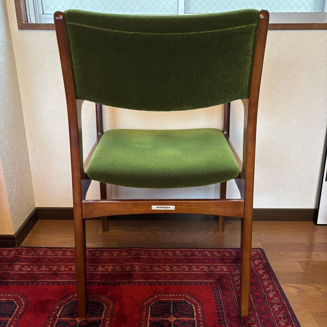【購入前にコメント要】カリモク60 ダイニングチェア モケットグリーン