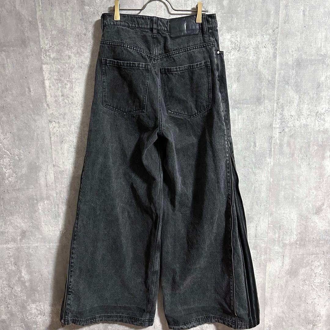 adidas ADILENIUMシーズン3ジップウォッシュド デニムパンツ28