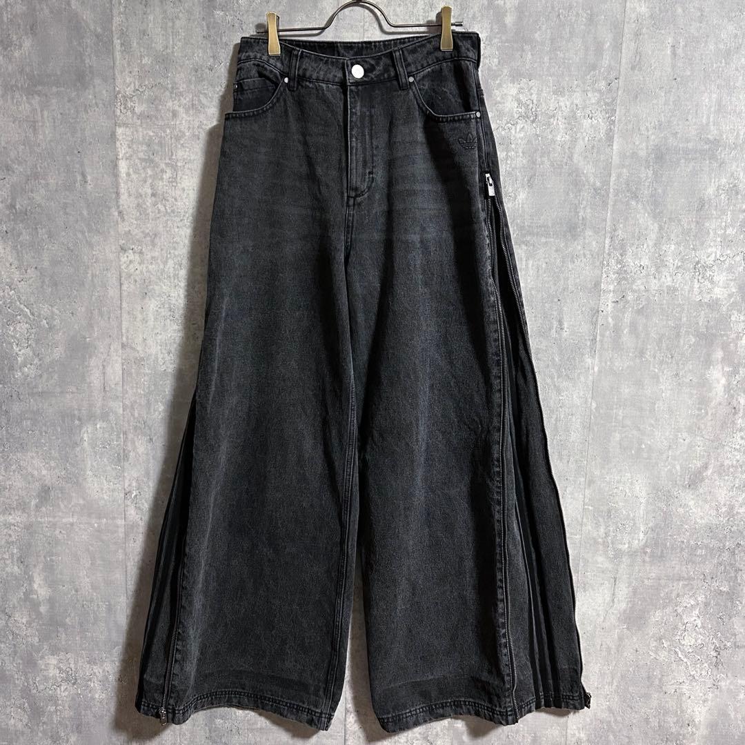 adidas ADILENIUMシーズン3ジップウォッシュド デニムパンツ28