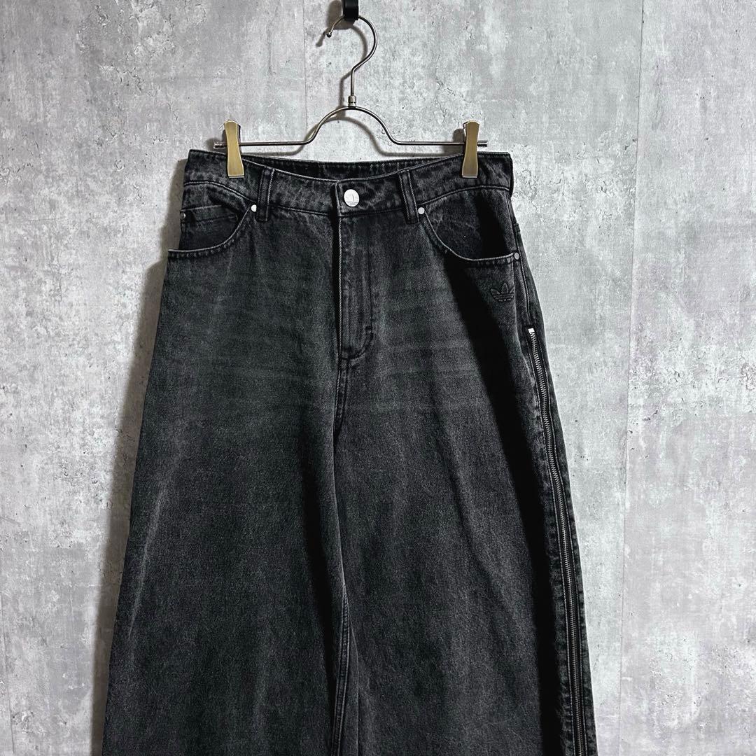 adidas ADILENIUMシーズン3ジップウォッシュド デニムパンツ28
