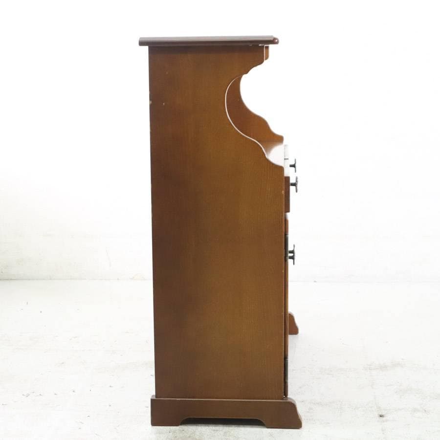 カリモク家具 コロニアル 電話台 FAX台 引き出し2杯 観音扉付き収納