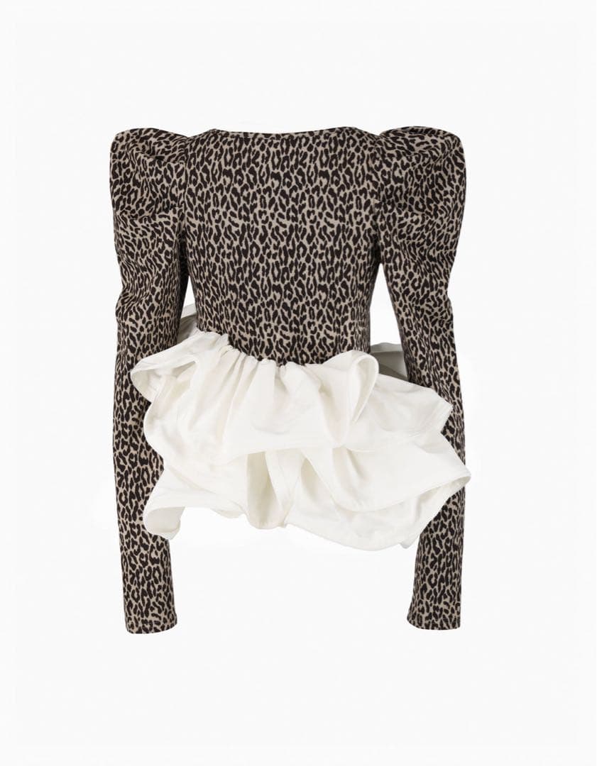 トップス Bibiy. EFFIE PEPURAMU LEOPARD TOP