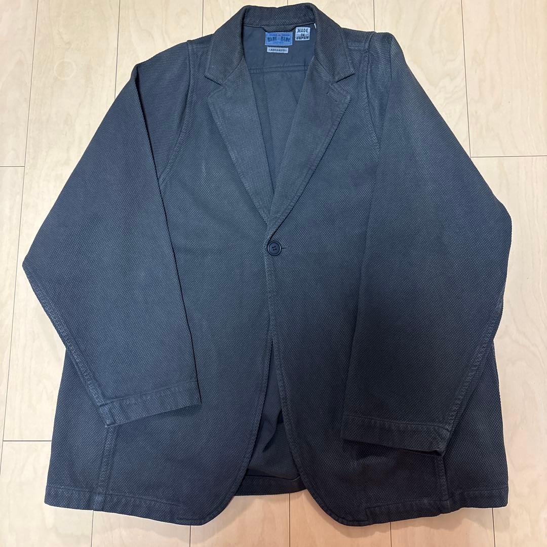値下げ　BLUE BLUE JAPAN 刺子 モモンガジャケット 泥染