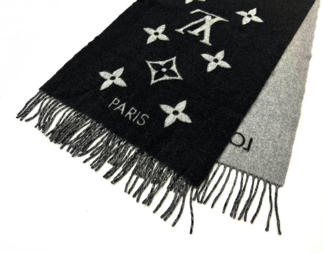 LOUIS VUITTON M71040 マフラー カシミヤ100％ ブラック