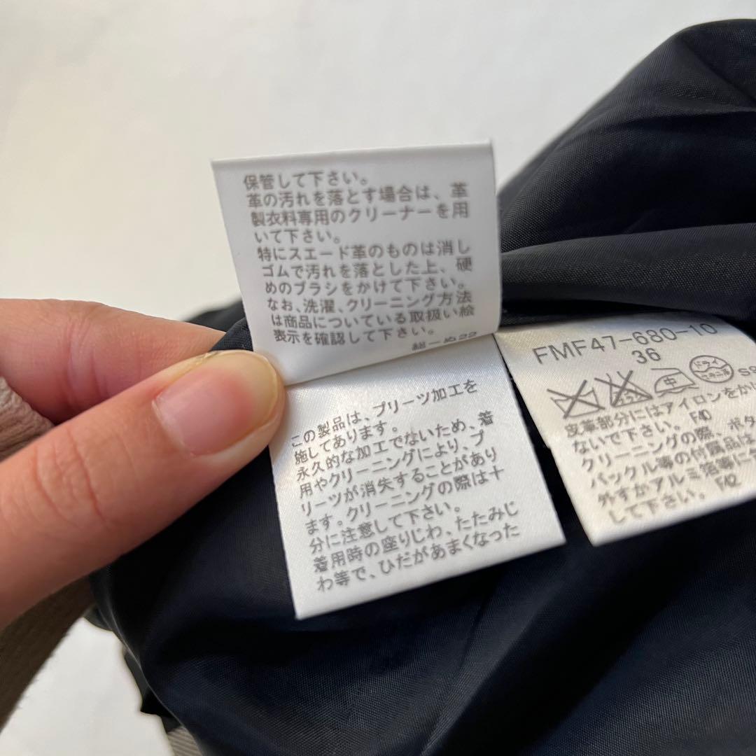 美品 バーバリーブルーレーベル ノバチェックワンピース ベルト プリーツ 36