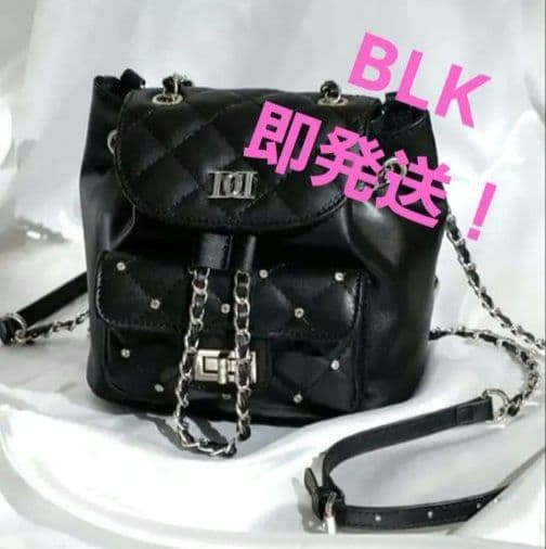 ♡ ダーリッチ Darich ♡ キルティングビジューミニリュック BLK