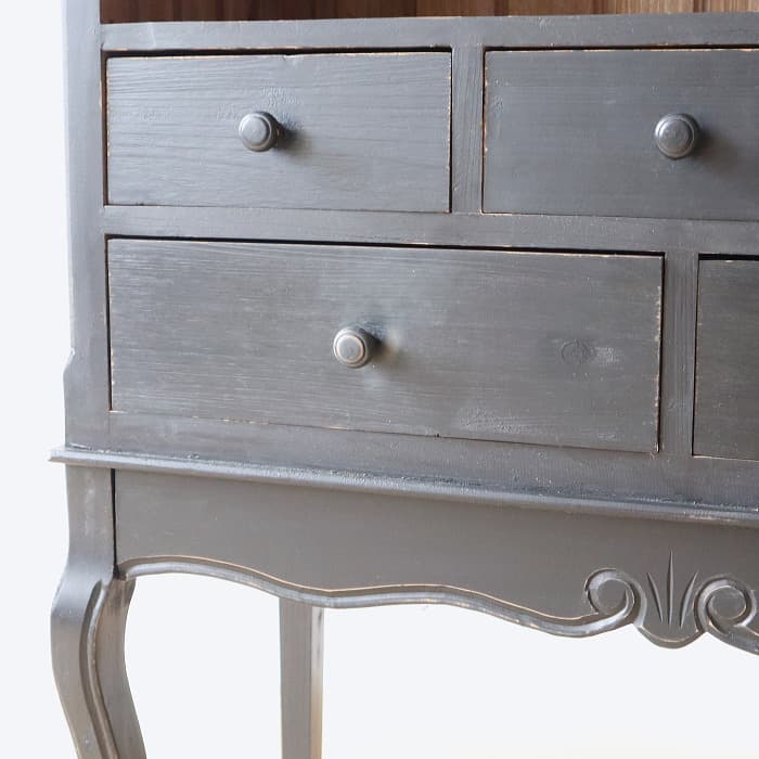 【blue gray】ブラック フレンチキャビネット