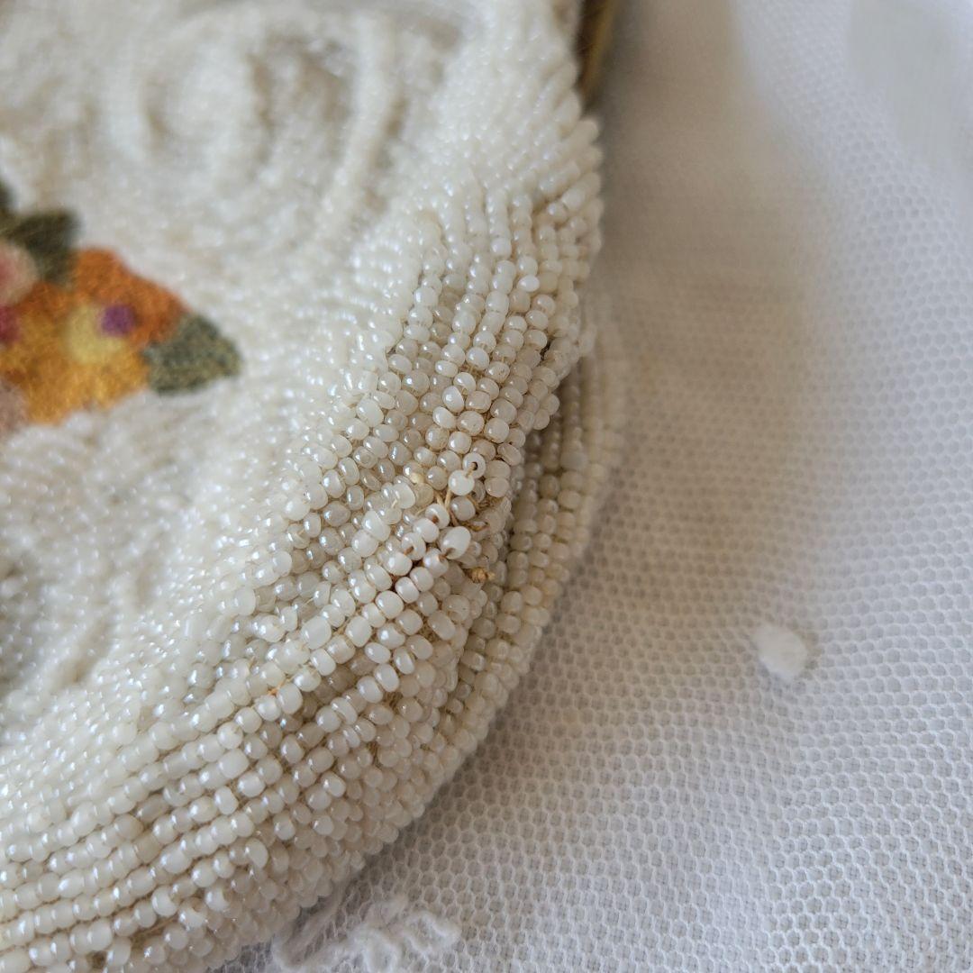 フランス　アンティーク　ビーズバッグ