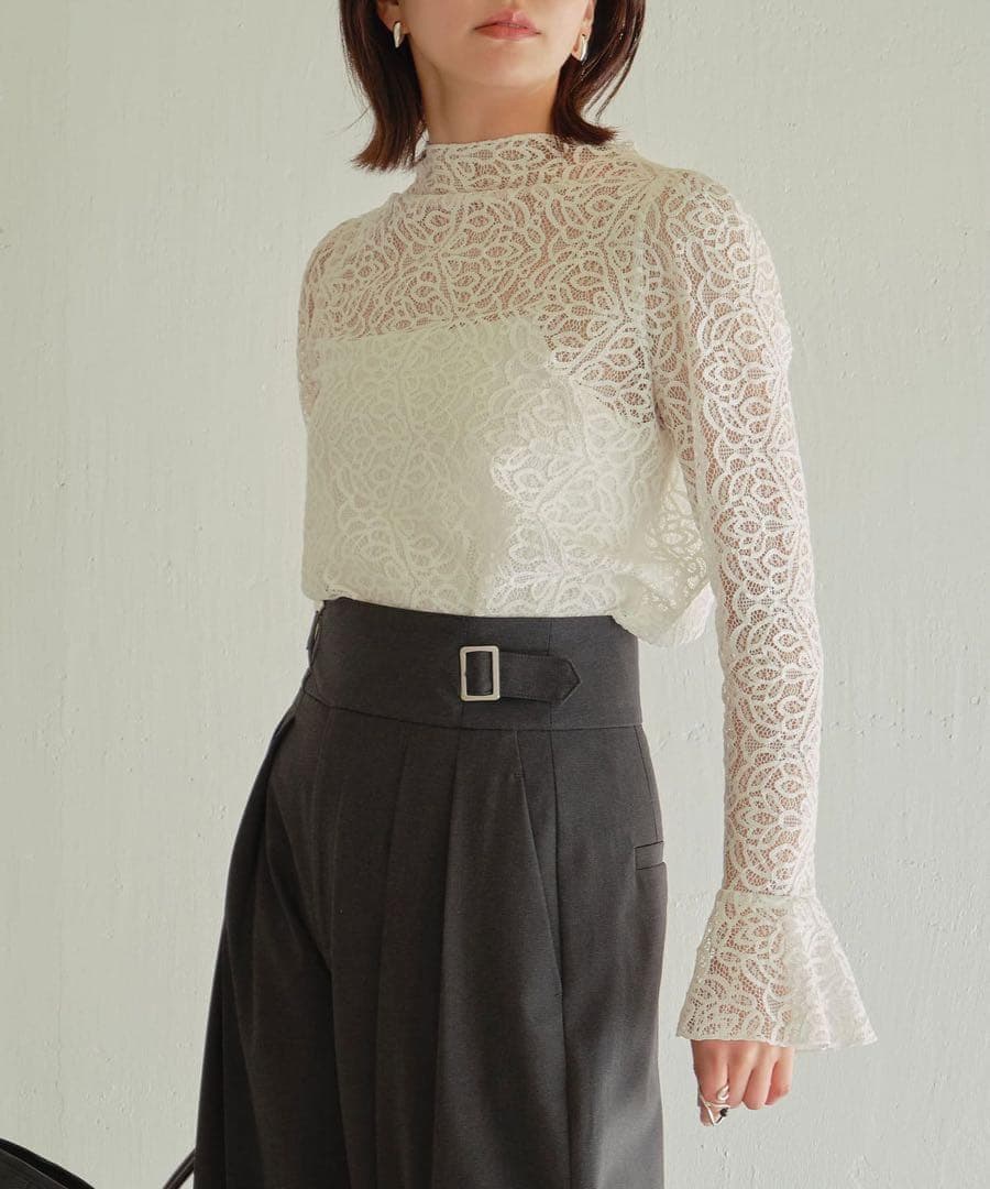 【GALLARDA GALANTE】刺繍レースブラウス