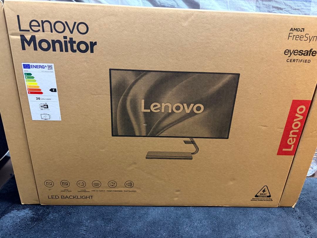 【27インチWQHDモニター】Lenovo Q27q-20 美品