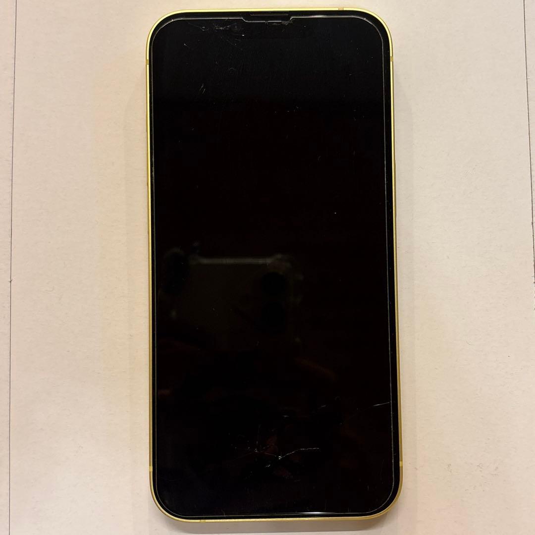 iPhone14 128GB ガラスフィルム SIMフリー　イエロー　黄色