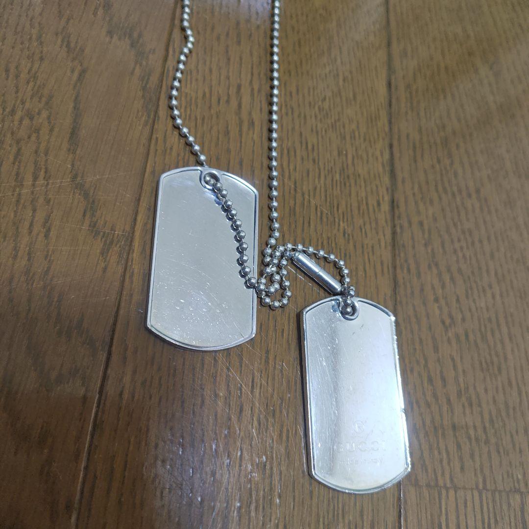 GUCCI 925シルバー ドッグタグネックレス
