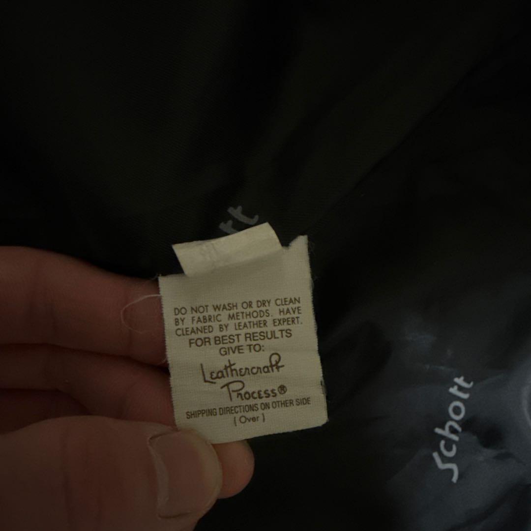 Schott 641ブラック レザージャケット 36(シングル)