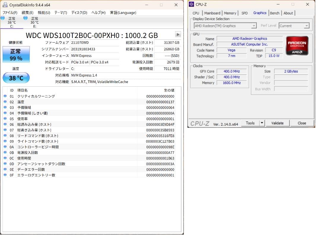 【中古】自作デスクトップPC（Ryzen 5 5600G、DDR4 64GB）