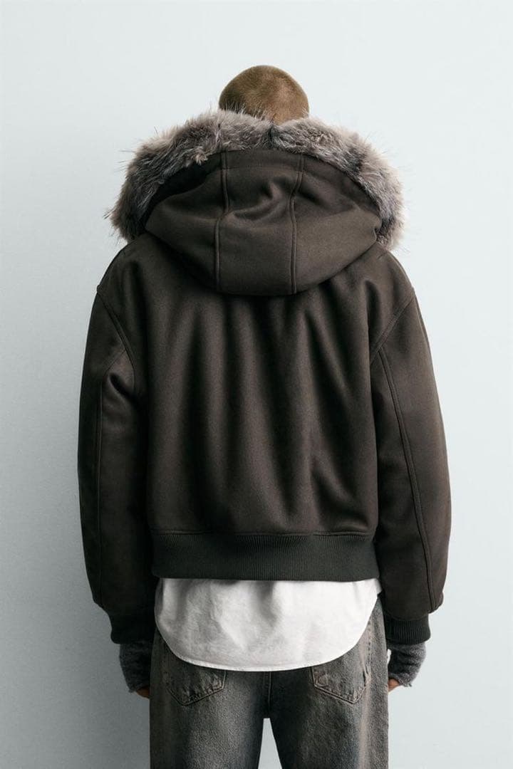 タコもも様ZARA ザラ　フェイクスエード キルティングジャケット　Y2K