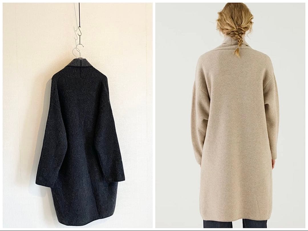 2024AW GALERIE VIE ダブルフェイスパイル ショールカラーコート