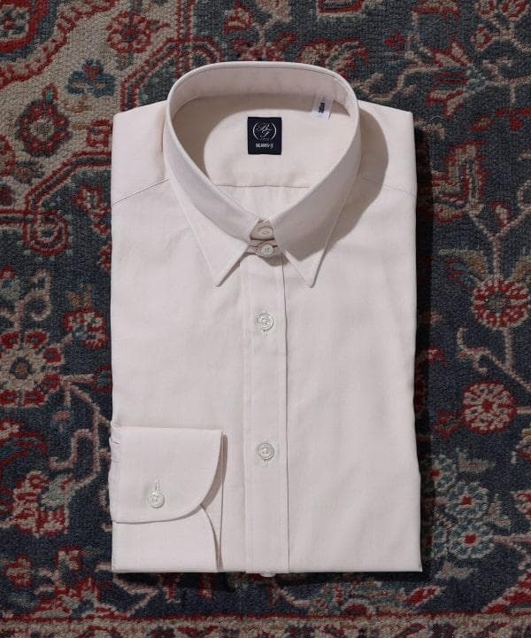 BEAMS F オックスフォード シャンブレー タブカラーシャツ 38 ベージュ