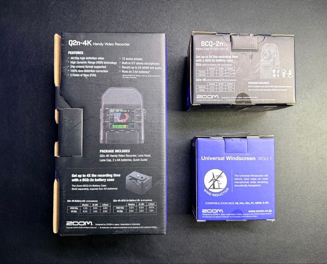 [美品] ZOOM Q2n-4K フルセット WSU-1・専用ケース・箱説明書有