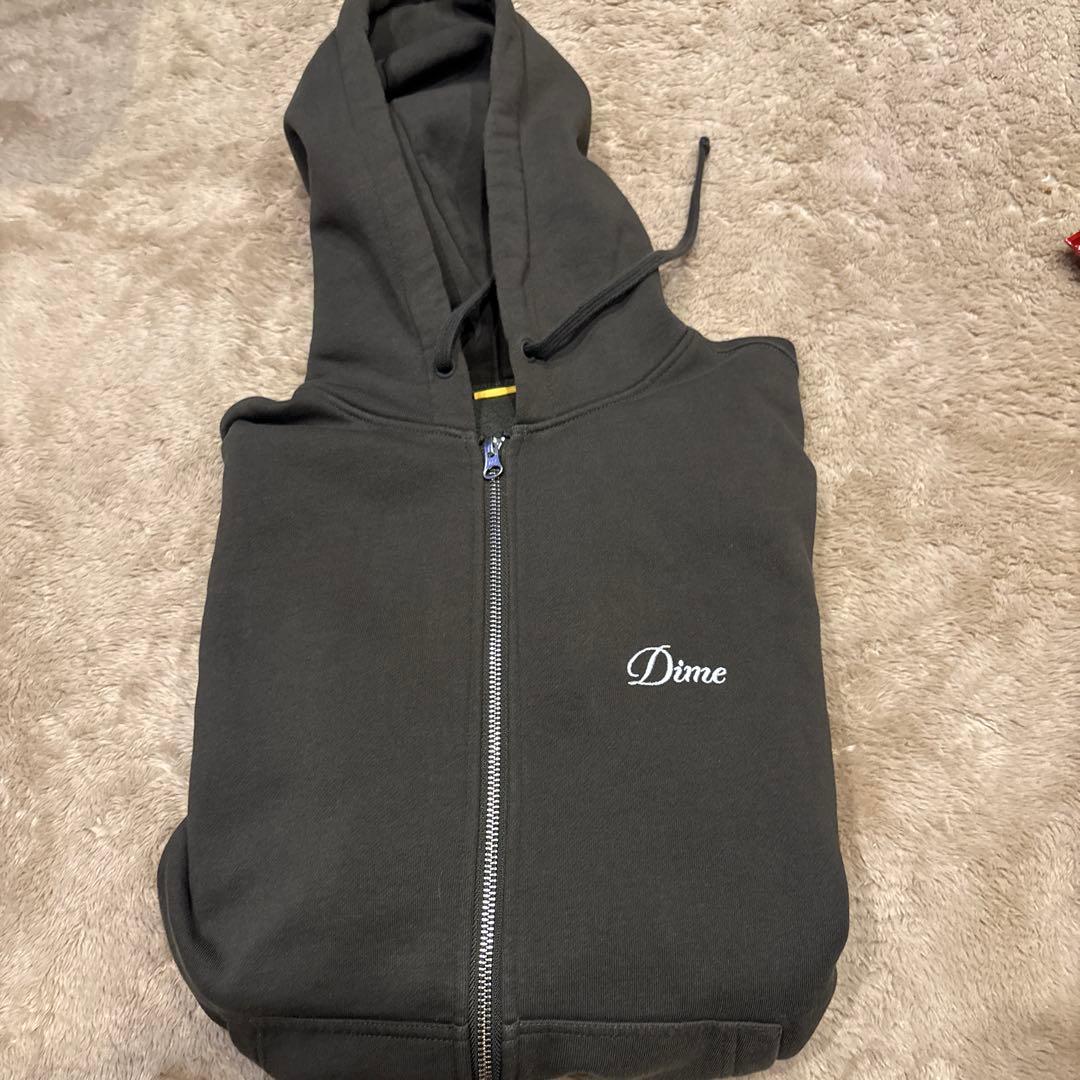 美品　Dime ダークグレー パーカー Mサイズ