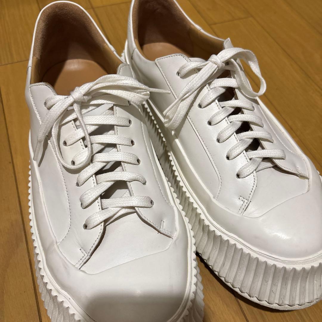 JIL SANDER プラットフォーム レザー スニーカー