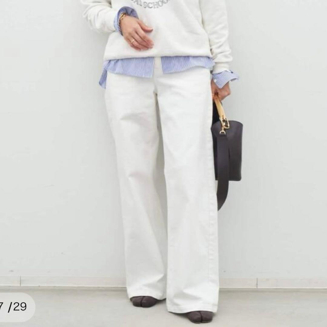 EVERYDY I LIKE. Loose Jeans ホワイト ワイドデニム