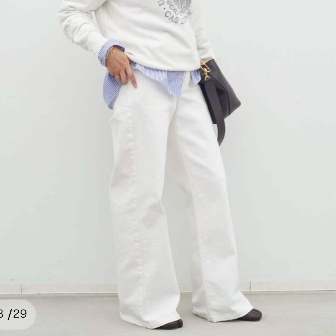 EVERYDY I LIKE. Loose Jeans ホワイト ワイドデニム