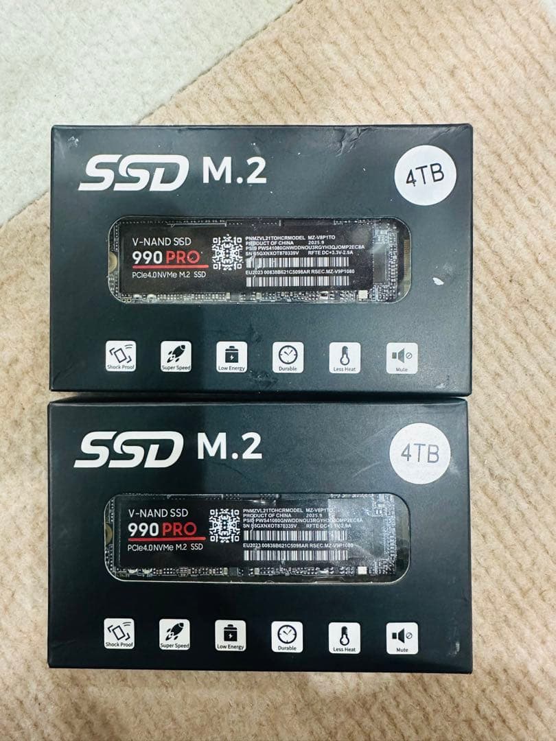 非ブランド品　M.2 SSD 4TB x2個　未使用