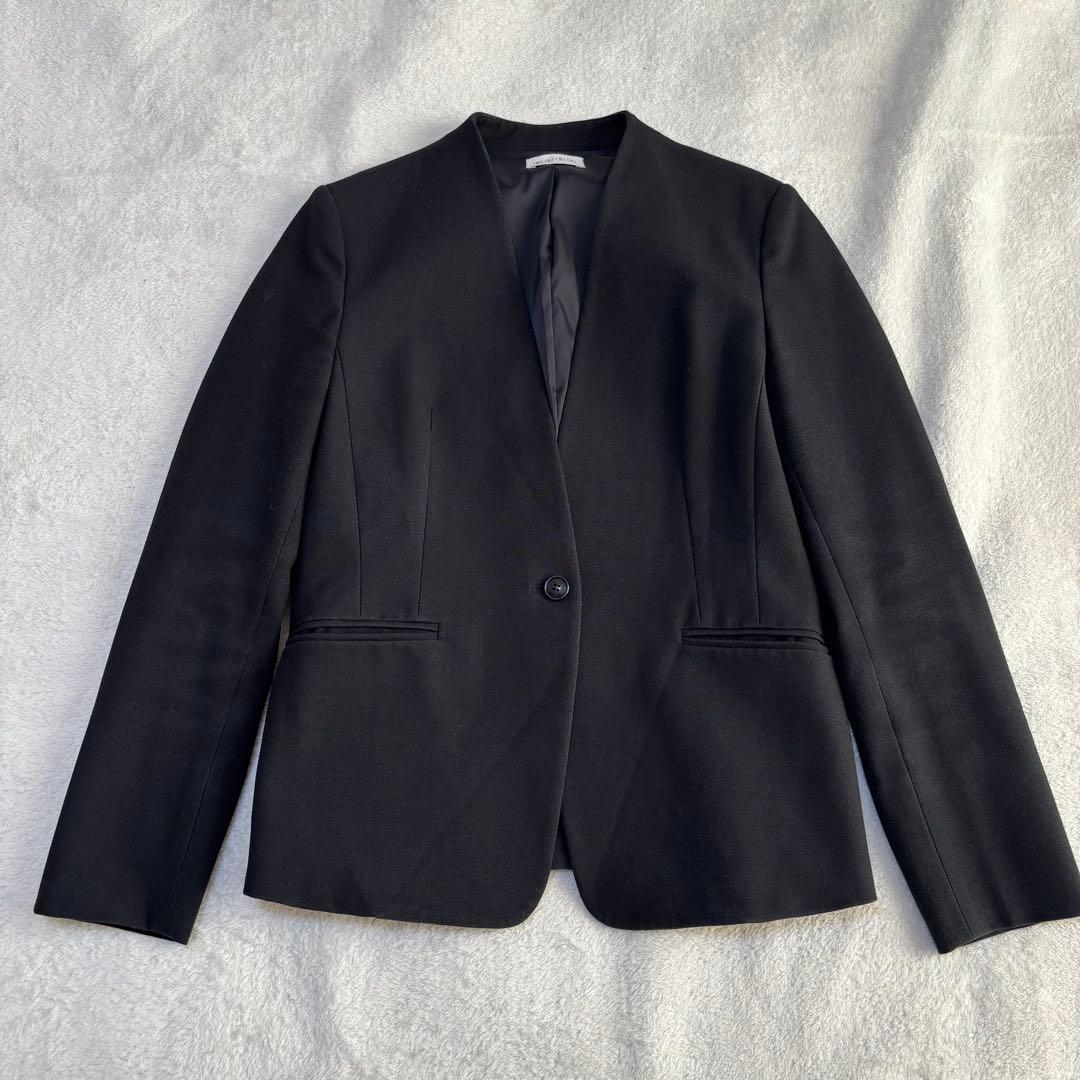 ✨️美品✨️ PLST プラステ スーツ セットアップ L ノーカラー ブラック