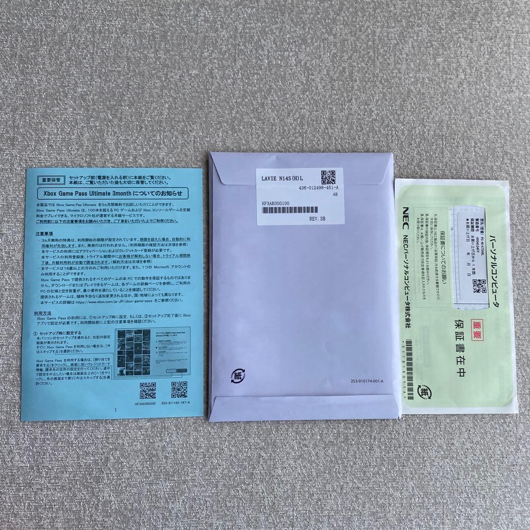 Windowsノート本体 NEC LAVIE N14 Slim N1475/HAL