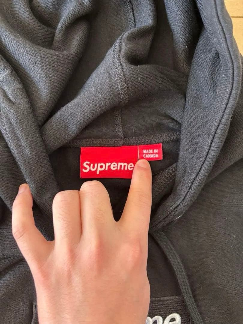 極美品　Supreme シュプリーム パーカー クロスボックスロゴ　キムタク着用