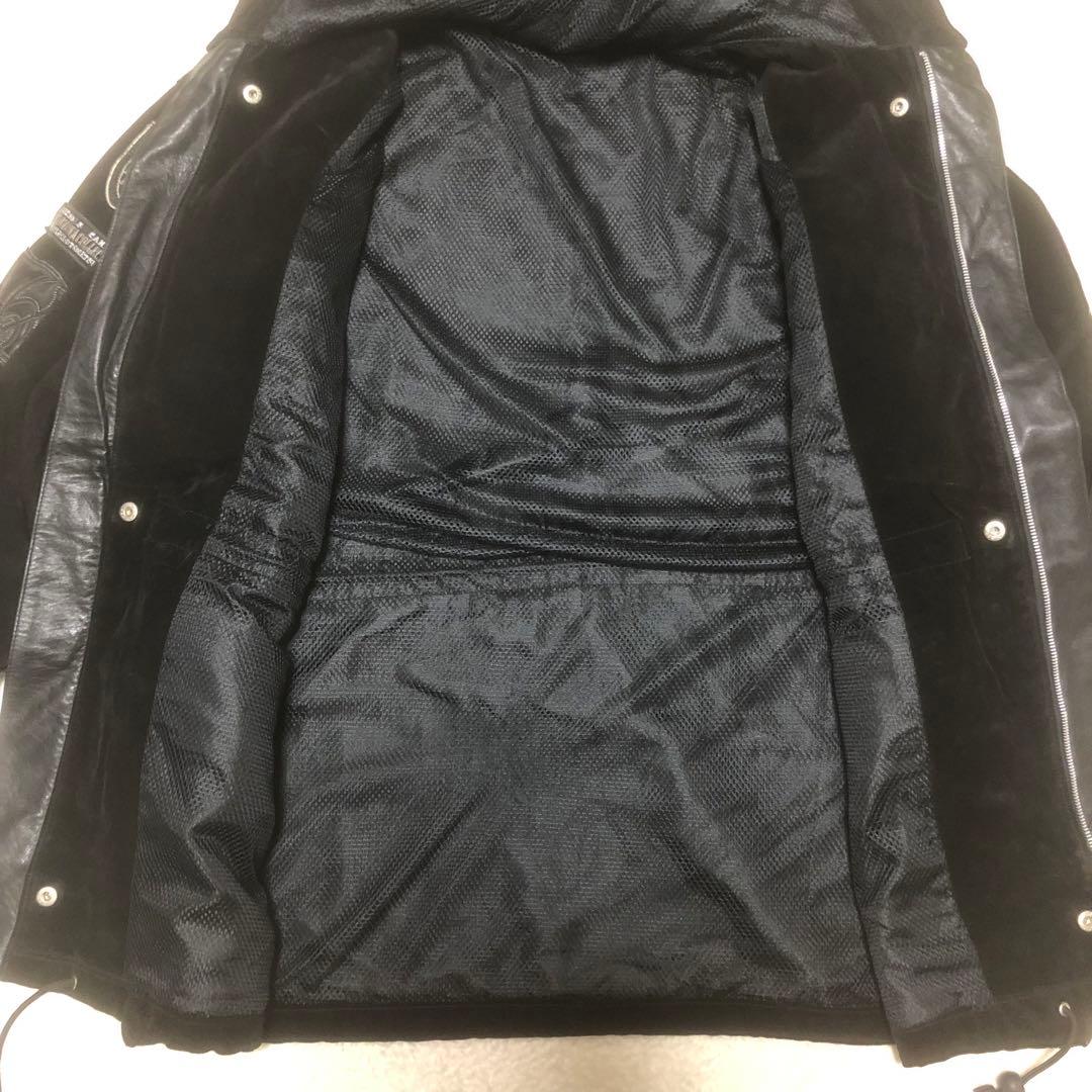 VIA NUOVA PELLE 3way レザーモッズコート　ワッペン　38