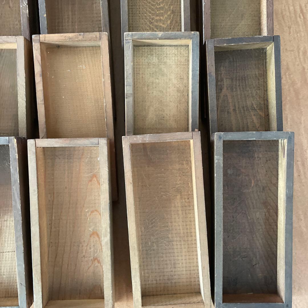 【珍しい小型】B40-4/活版印刷所で使われていた小箱（文選箱）40枚