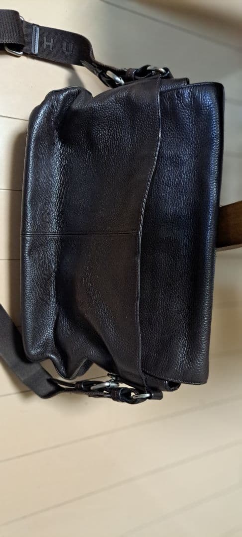 HUGO BOSS メンズ メッセンジャーバッグ レザー ブラウン used