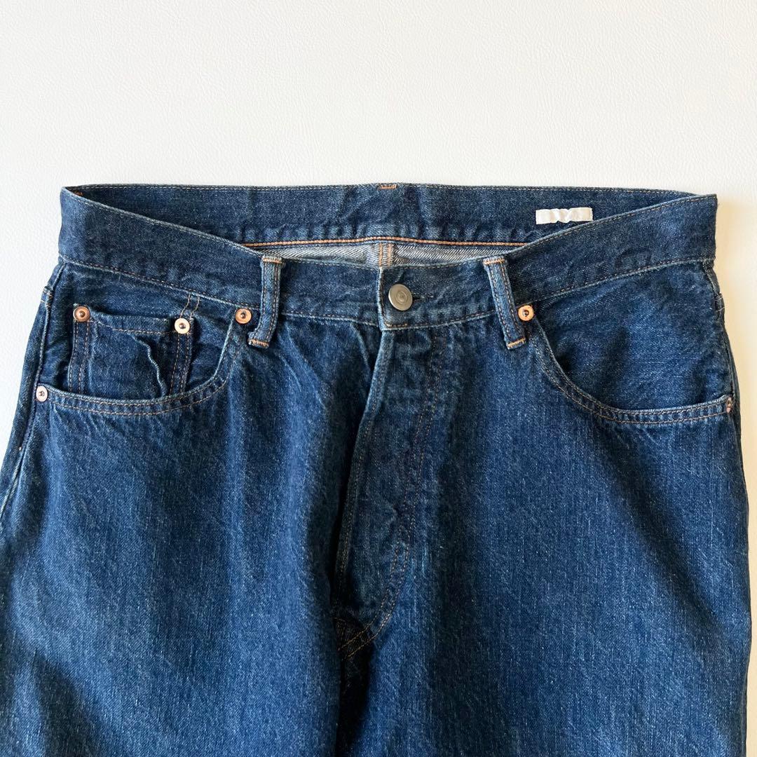 3217【美品】コモリ　ワイドパンツ　ワイドデニム　21年モデル インディゴ　S