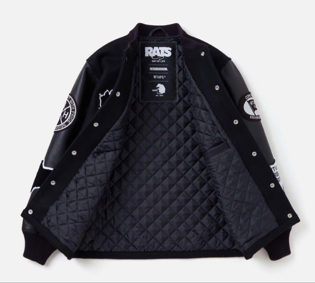 rats neighborhood wtaps レザー×メルトン ジャケット