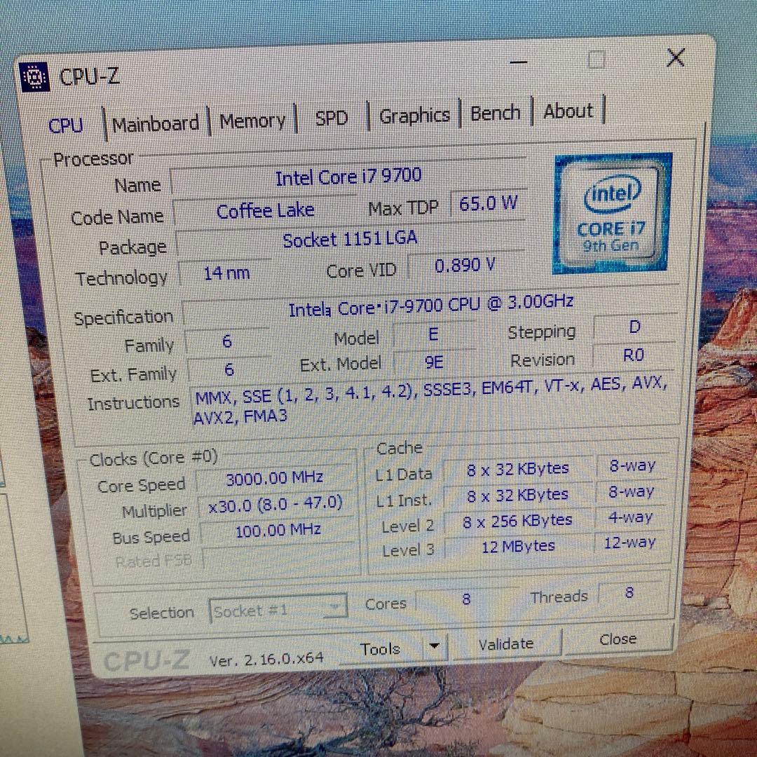 【動作確認済み】Core i7-9700 本体のみ