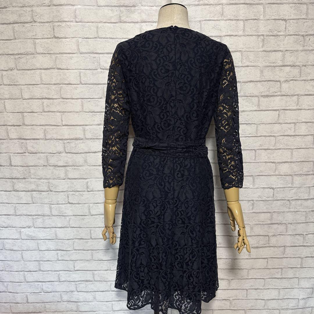 kay me 美シルエット レースワンピース ネイビーオフィス　パーティ