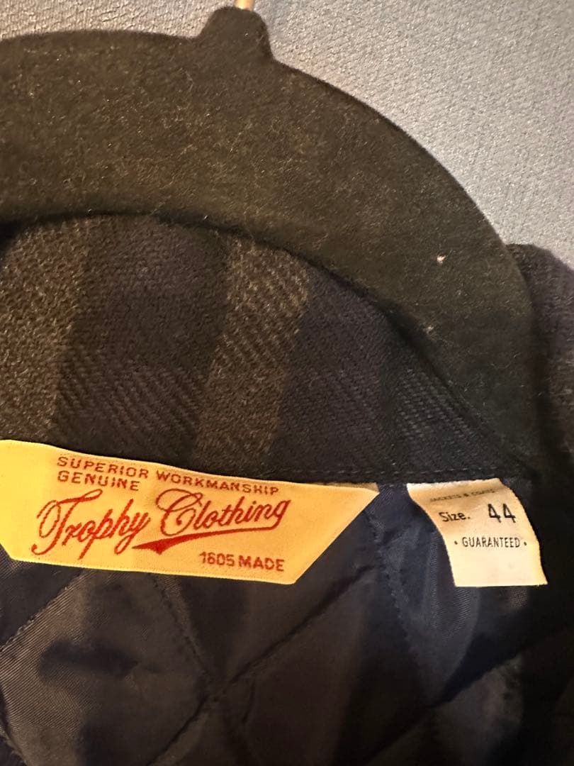 TROPHY CLOTHING ウール チェックジャケットXL相当着用少なめ