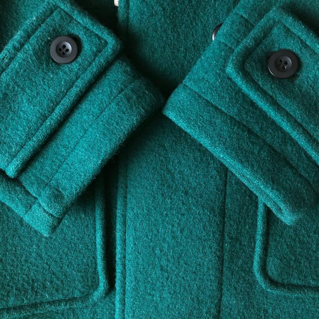 2965y美品　グローバーオール　ダッフルコート　緑　モンティ