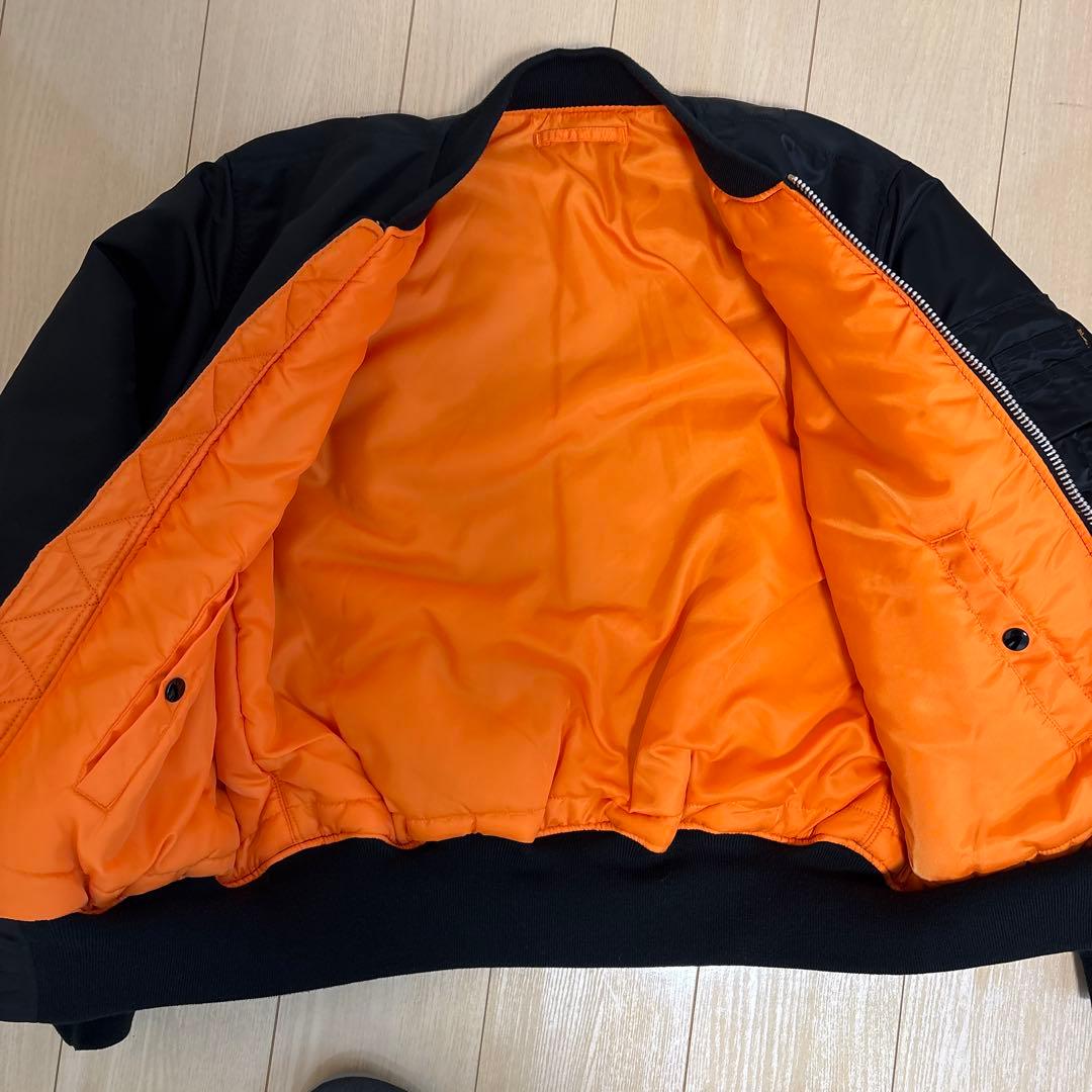 【美品】ALPHA アルファ MA-1 フライトジャケット サイズL ブラック