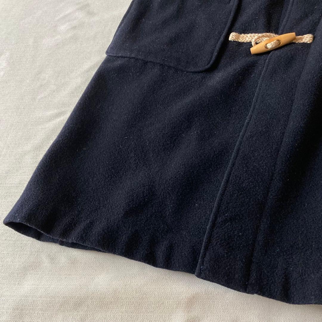 ビンテージ ラルフローレン ウール メルトン ロング ダッフルコート ネイビー