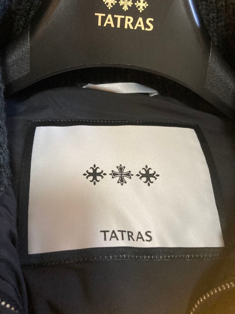 ス*ー様 美品【タトラスTATRAS ダウンベスト ファーフード付き 】ダークグ