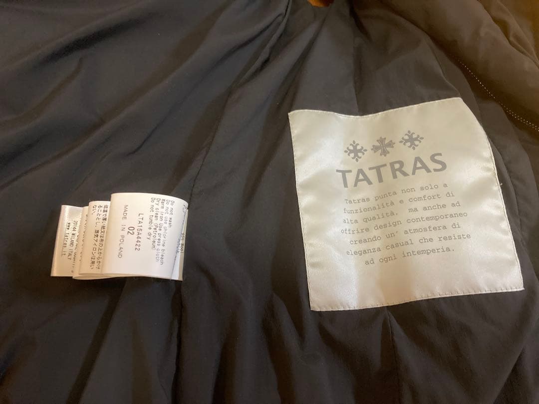 ス*ー様 美品【タトラスTATRAS ダウンベスト ファーフード付き 】ダークグ