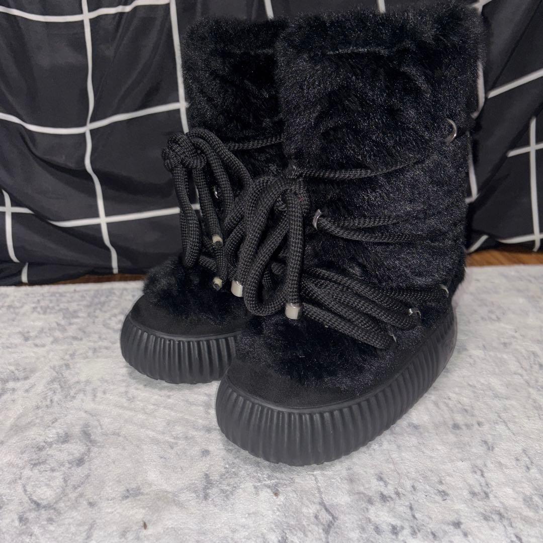 YELLO CROW FAUX FUR BOOTS ファー ショートブーツ